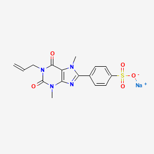 molecular formula C16H15N4NaO5S B1275332 1-Allyl-3,7-dimethyl-8-sulfophenylxanthine sodium salt 