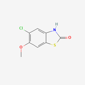 molecular formula C8H6ClNO2S B12753411 2(3H)-Benzothiazolone, 5-chloro-6-methoxy- CAS No. 80689-15-2
