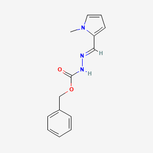 molecular formula C14H15N3O2 B12753444 Benzyl 2-((1-methylpyrrol-2-yl)methylene)hydrazinecarboxylate CAS No. 113906-00-6
