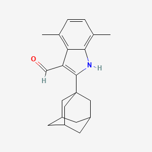 2-(1-adamantyl)-4,7-dimethyl-1H-indole-3-carbaldehyde