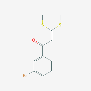 molecular formula C11H11BrOS2 B1275346 1-(3-Bromophenyl)-3,3-bis(methylsulfanyl)prop-2-en-1-one CAS No. 71504-03-5