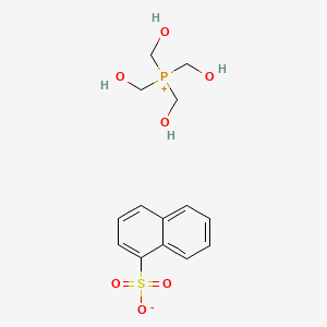 molecular formula C14H19O7PS B12753468 Phosphonium, tetrakis(hydroxymethyl)-, 1-naphthalenesulfonate (salt) CAS No. 79481-21-3