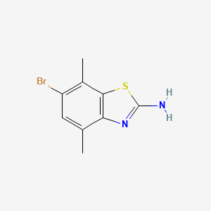 molecular formula C9H9BrN2S B1275348 6-Bromo-4,7-dimethyl-1,3-benzothiazol-2-amine CAS No. 383131-43-9