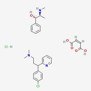 molecular formula C30H39Cl2N3O5 B12753485 Chlorphen mal pseudoeph hcl 