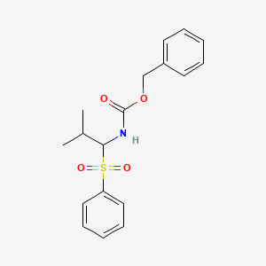 Benzyl N-[2-methyl-1-(phenylsulfonyl)propyl]-carbamate