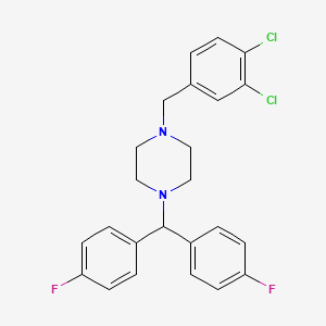 molecular formula C24H22Cl2F2N2 B12753542 CJZ3 CAS No. 766508-73-0