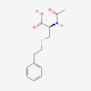 molecular formula C13H17NO3S B12753549 N-Acetyl-S-(2-phenylethyl)-L-cysteine CAS No. 14510-11-3