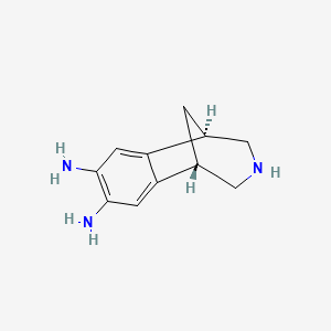 molecular formula C11H15N3 B12753603 2,3,4,5-tetrahydro-1,5-Methano-1H-3-benzazepine-7,8-diamine CAS No. 808120-35-6