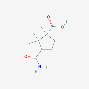 3-Carbamoyl-1,2,2-trimethylcyclopentane-1-carboxylic acid