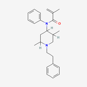 molecular formula C25H32N2O B12753722 N-(2,5-Dimethyl-1-(2-phenylethyl)-4-piperidinyl)-2-methyl-N-phenyl-2-propenamide CAS No. 123039-62-3