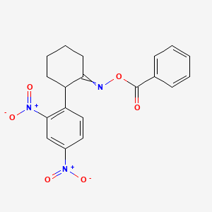 molecular formula C19H17N3O6 B1275375 [[2-(2,4-Dinitrophenyl)cyclohexylidene]amino] benzoate 