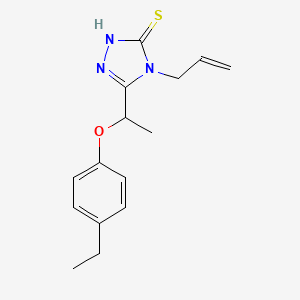 molecular formula C15H19N3OS B1275376 4-allyl-5-[1-(4-ethylphenoxy)ethyl]-4H-1,2,4-triazole-3-thiol CAS No. 669708-94-5