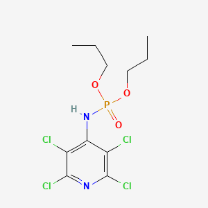 molecular formula C11H15Cl4N2O3P B12753791 Dipropyl (2,3,5,6-tetrachloro-4-pyridyl)phosphoramidate CAS No. 24241-85-8