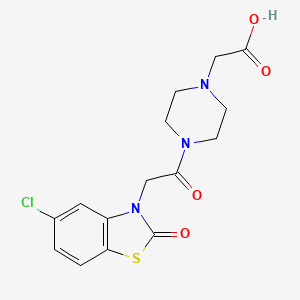 molecular formula C15H16ClN3O4S B12753834 Tiaramide-N-acetic acid CAS No. 82516-79-8