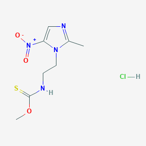 molecular formula C8H13ClN4O3S B12754023 Carnidazole hydrochloride CAS No. 55455-75-9