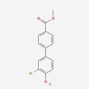molecular formula C14H11BrO3 B12754027 Methyl 3'-bromo-4'-hydroxybiphenyl-4-carboxylate CAS No. 166984-06-1