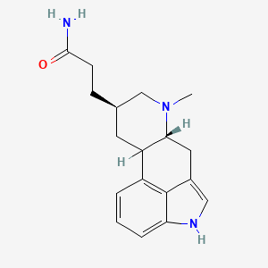 molecular formula C18H23N3O B12754052 6-Methylergoline-8-beta-propionamide CAS No. 85352-48-3