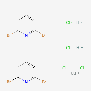 molecular formula C10H8Br4Cl4CuN2 B12754073 copper;2,6-dibromopyridine;hydron;tetrachloride CAS No. 118963-02-3