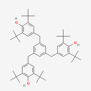 molecular formula C51H72O3 B12754080 4-[[3,5-bis[(3,5-ditert-butyl-4-hydroxyphenyl)methyl]phenyl]methyl]-2,6-ditert-butylphenol CAS No. 37437-14-2