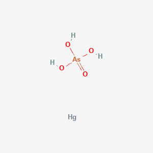 molecular formula AsH3HgO4 B12754089 Mercury hydrogenarsenate CAS No. 7784-37-4