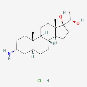 molecular formula C21H38ClNO2 B12754095 (3-alpha,5-alpha,20S)-3-Aminopregnane-17,20-diol hydrochloride CAS No. 82858-42-2