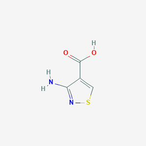 molecular formula C4H4N2O2S B127541 3-Amino-4-isothiazolecarboxylic acid CAS No. 920459-08-1