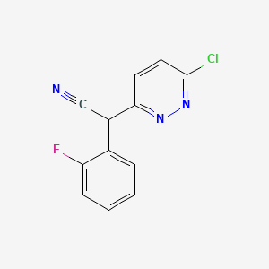 2-(6-Chloropyridazin-3-yl)-2-(2-fluorophenyl)acetonitrile