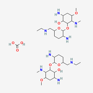 molecular formula C33H70N8O11 B12754130 Istamycin C(sub 0) CAS No. 83860-42-8