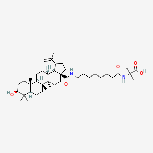 molecular formula C42H70N2O5 B12754158 N'-(N-(3beta-Hydroxylup-20(29)-en-28-oyl)-8-aminooctanoyl)-2-aminoisobutyric acid CAS No. 174740-47-7