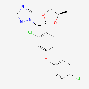 molecular formula C19H17Cl2N3O3 B12754180 (2R,4R)-Difenoconazole CAS No. 1161016-80-3