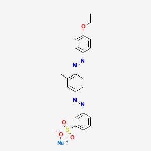 molecular formula C21H19N4NaO4S B12754238 sodium;3-[[4-[(4-ethoxyphenyl)diazenyl]-3-methylphenyl]diazenyl]benzenesulfonate CAS No. 71701-28-5