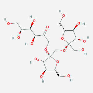 molecular formula C18H32O16 B12754265 Inulotriose CAS No. 58208-59-6