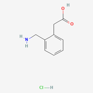 molecular formula C9H12ClNO2 B1275427 2-(Aminomethyl)phenylacetic acid hydrochloride CAS No. 52067-92-2