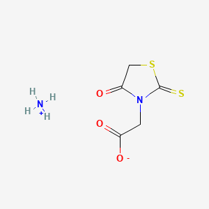 molecular formula C5H8N2O3S2 B12754273 3-Thiazolidineacetic acid, 4-oxo-2-thioxo-, ammonium salt CAS No. 88891-95-6