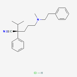 molecular formula C23H31ClN2 B12754328 Emopamil hydrochloride, (R)- CAS No. 101238-56-6