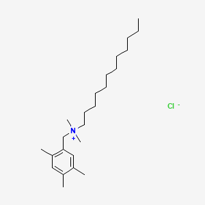 molecular formula C24H44ClN B12754343 Dodecyl dimethyl 2,4,5-trimethylbenzyl ammonium chloride CAS No. 53404-46-9