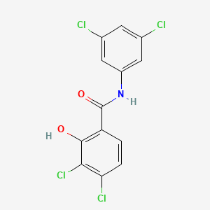 molecular formula C13H7Cl4NO2 B12754349 3,3',4,5'-Tetrachlorosalicylanilide CAS No. 34262-92-5