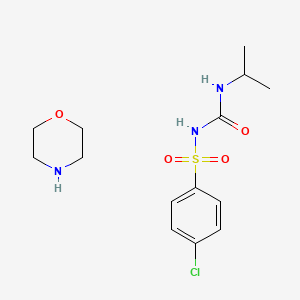 molecular formula C14H22ClN3O4S B12754378 1-(4-Chlorophenyl)sulfonyl-3-propan-2-ylurea;morpholine CAS No. 113712-91-7