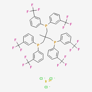 molecular formula C47H33Cl3F18IrP3 B12754386 (IrCl3(CF3PPP)) CAS No. 207747-23-7