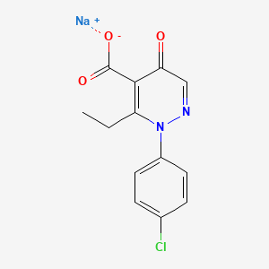 molecular formula C13H10ClN2NaO3 B12754394 Clofencet-sodium CAS No. 82697-16-3