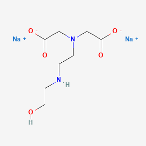 molecular formula C8H14N2Na2O5 B12754448 Disodium;2-[carboxylatomethyl-[2-(2-hydroxyethylamino)ethyl]amino]acetate CAS No. 62099-16-5