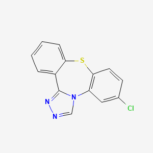 molecular formula C14H8ClN3S B12754452 Dibenzo(b,f)-1,2,4-triazolo(4,3-d)(1,4)thiazepine, 6-chloro- CAS No. 87213-32-9