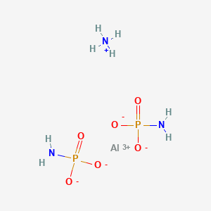 molecular formula AlH8N3O6P2 B12754507 Phosphoramidic acid, aluminum ammonium salt CAS No. 96379-76-9