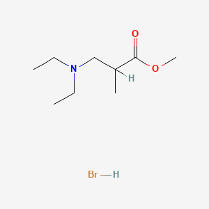molecular formula C9H20BrNO2 B12754549 2-((Diethylamino)methyl)propionic acid methyl ester hydrobromide CAS No. 86343-60-4