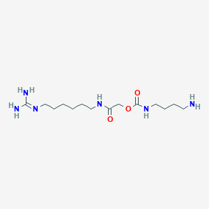 molecular formula C14H30N6O3 B12754550 Deaminopropyltresperimus CAS No. 252353-83-6
