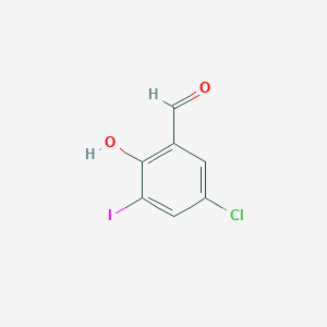 molecular formula C7H4ClIO2 B1275457 5-Chloro-2-hydroxy-3-iodobenzaldehyde CAS No. 215124-03-1