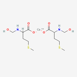 molecular formula C12H24CaN2O6S2 B12754581 Calcium N-(hydroxymethyl)-DL-methionate CAS No. 52886-07-4