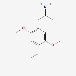 molecular formula C14H23NO2 B12754582 2,5-Dimethoxy-4-propylamphetamine CAS No. 63779-88-4