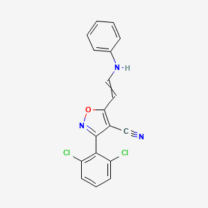 5-(2-Anilinovinyl)-3-(2,6-dichlorophenyl)-4-isoxazolecarbonitrile
