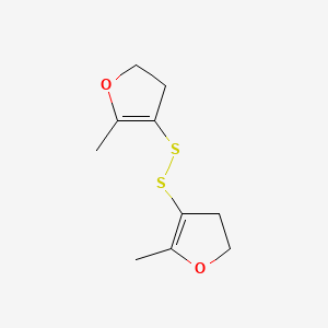 molecular formula C10H14O2S2 B12754610 Bis(2-methyl-4,5-dihydro-3-furyl) disulfide CAS No. 85196-66-3